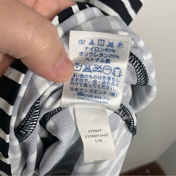 Lands End casual dress size medium black & white - Picture 5 of 6